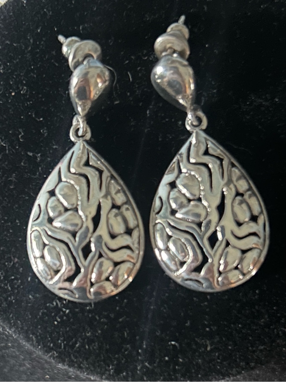 Taxco 925 Silver Filigree Earrings